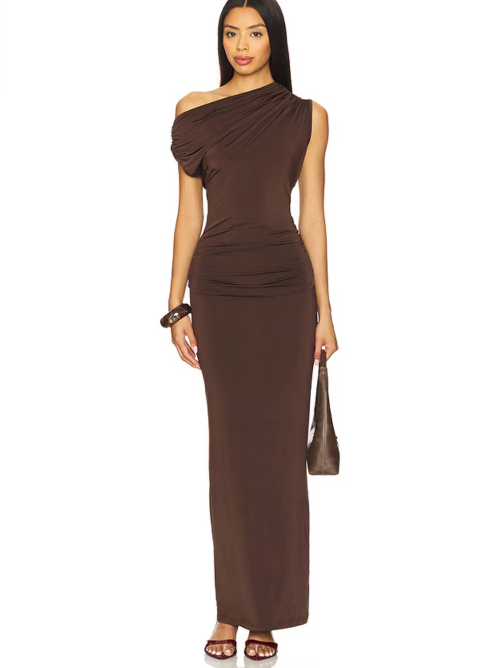 Superdown Morgana Skirt Set Brown maxi top 2 pc Revolve NWT XS